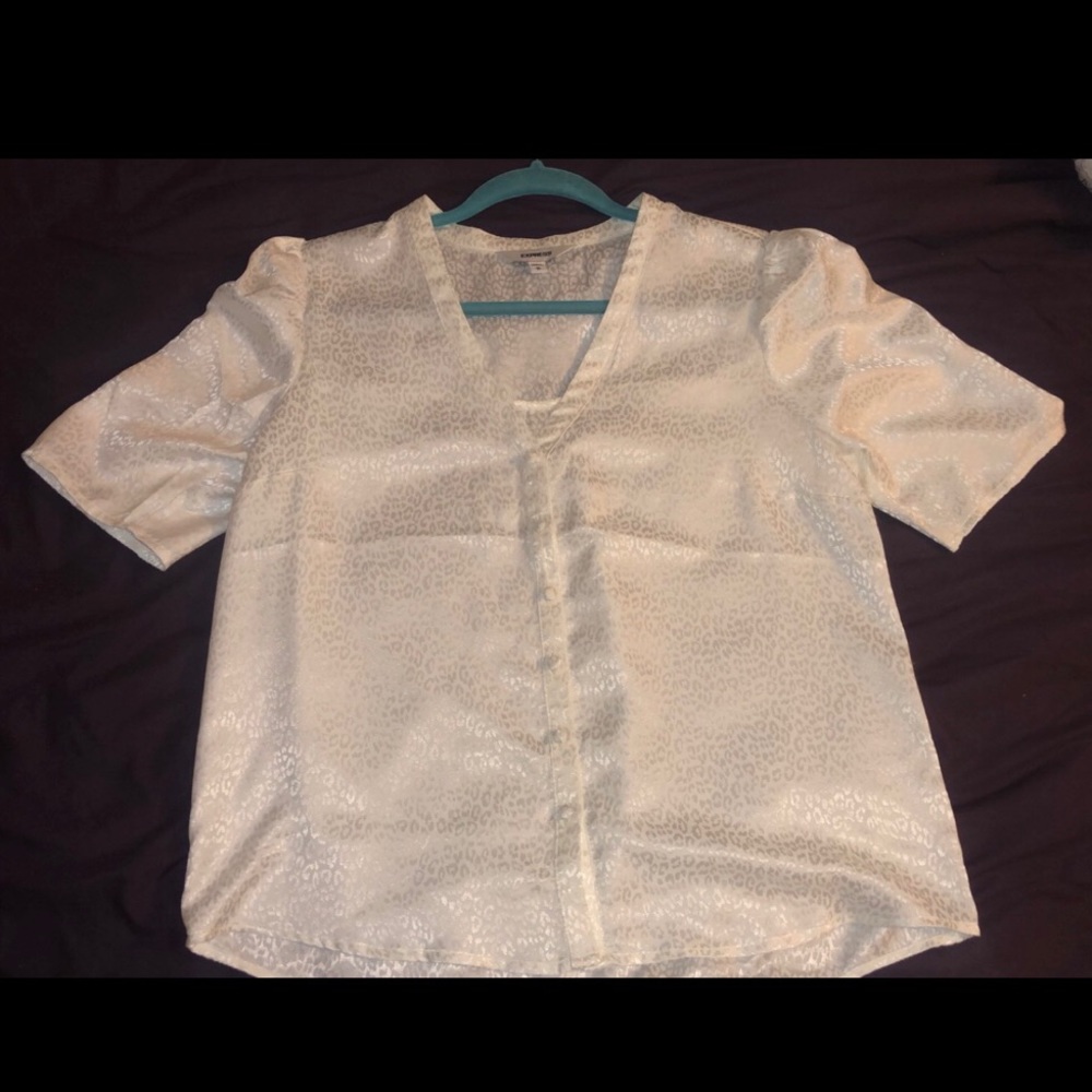 Express Sheer Animal Print Blouse
